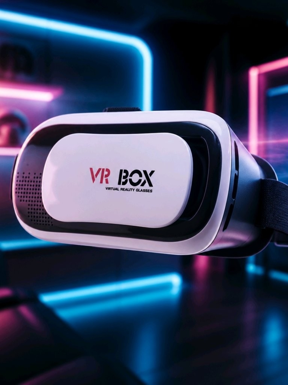 VR BOX Smartphone Virtual Reality Headset - White & Black